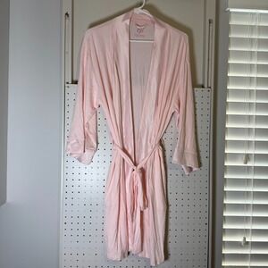 Faceplant Dreams Kimono Robe Women's Light Pink Sleep Lounge Wear - Small/Medium